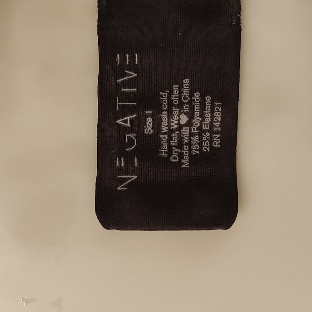 Negative Underwear Size 1 Black Bra Glace - Picture 5 of 5
